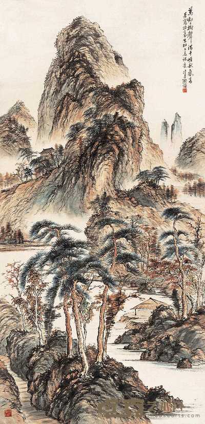 陶镛 唐人诗意图 立轴 136×66cm